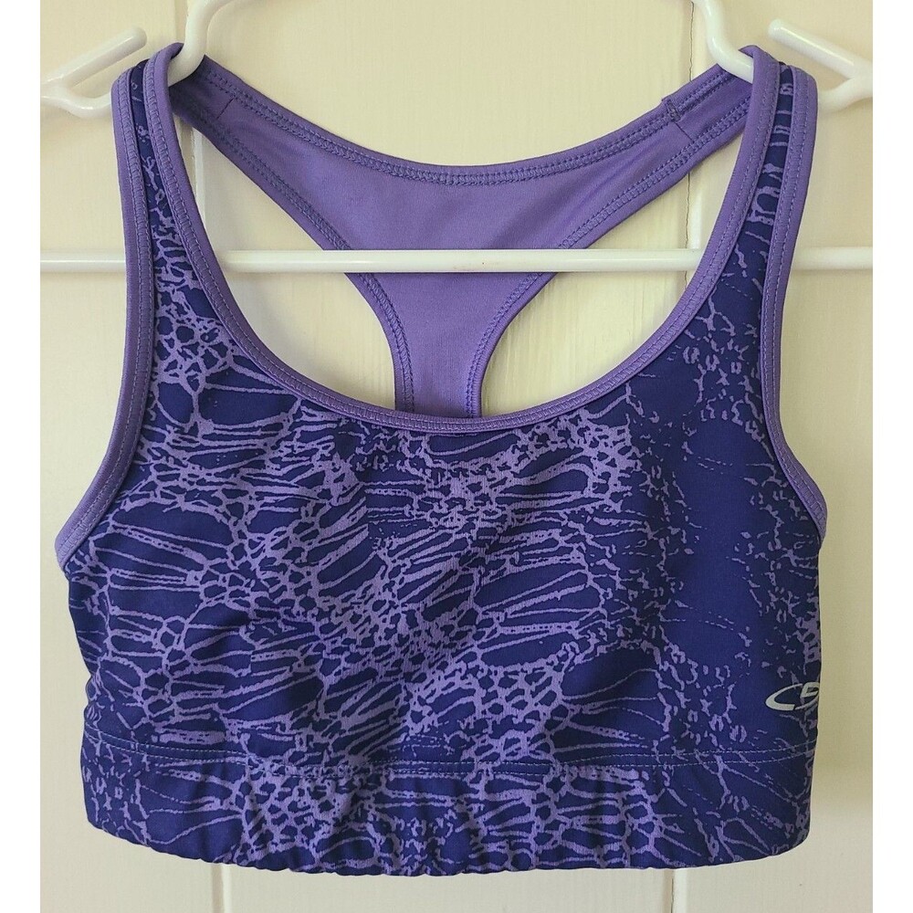 Champion Womens Sports Bra XS Exercise Workout Purple Racerback EUC